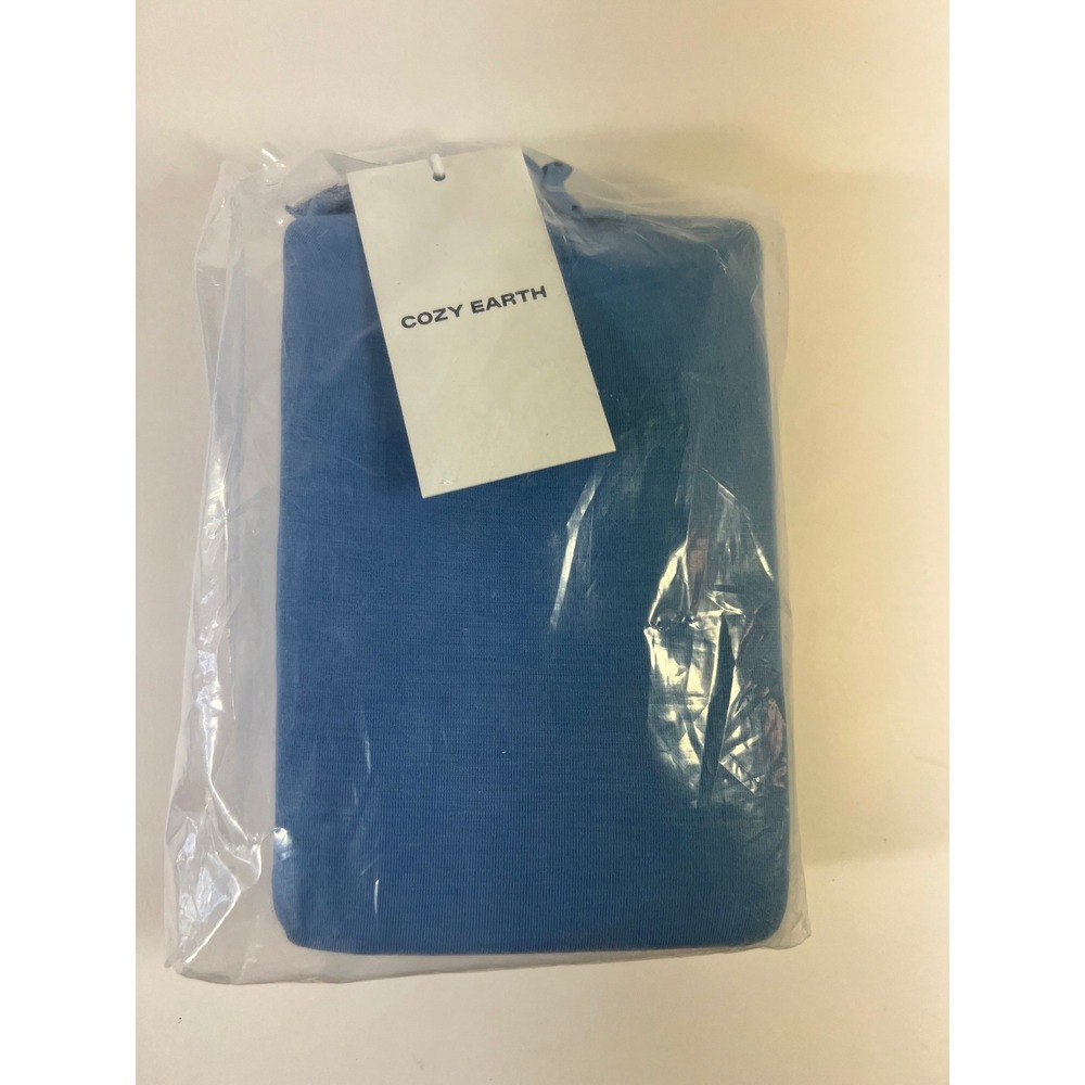 Cozy Earth Bamboo Jersey Pillowcases King Color Sailor Blue NIP